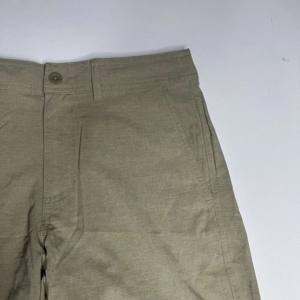 Goodfellow & Co Hybrid Swim Shorts Mens 28 Beige Stretch Chino Beach Golf